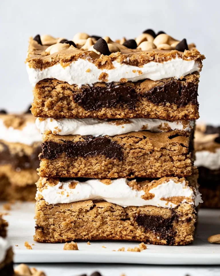 Fresh Peanut Butter S’mores Blondies Recipe