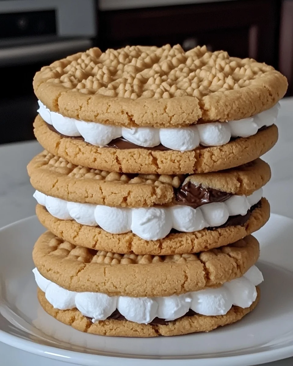 Delicious Peanut Butter S'mores Sandwich Cookies - additional image