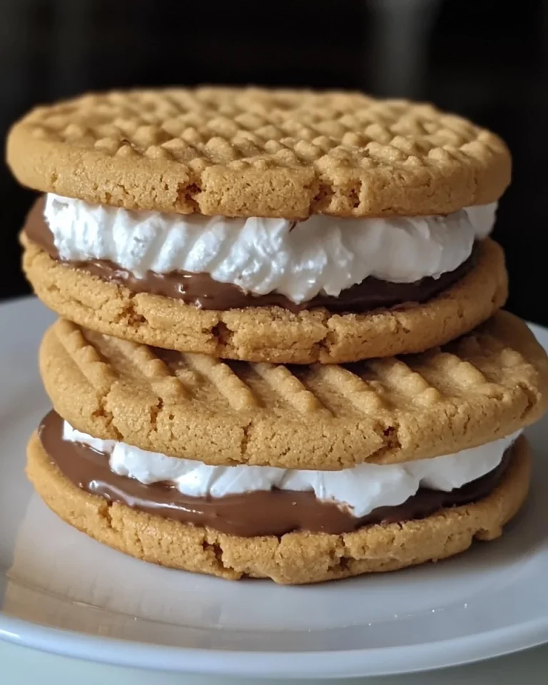 Delicious Peanut Butter S’mores Sandwich Cookies