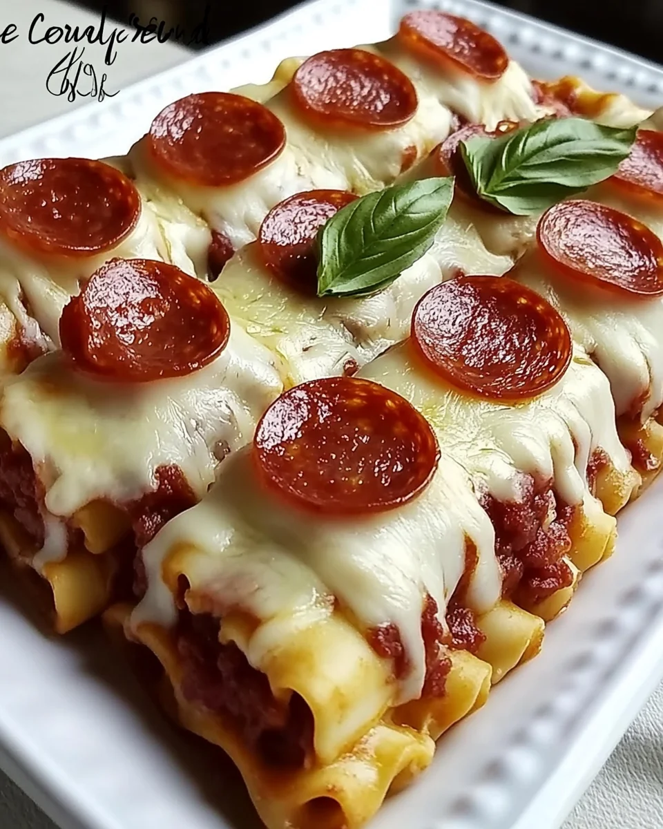 Savory Pepperoni Pizza Lasagna Roll-Ups