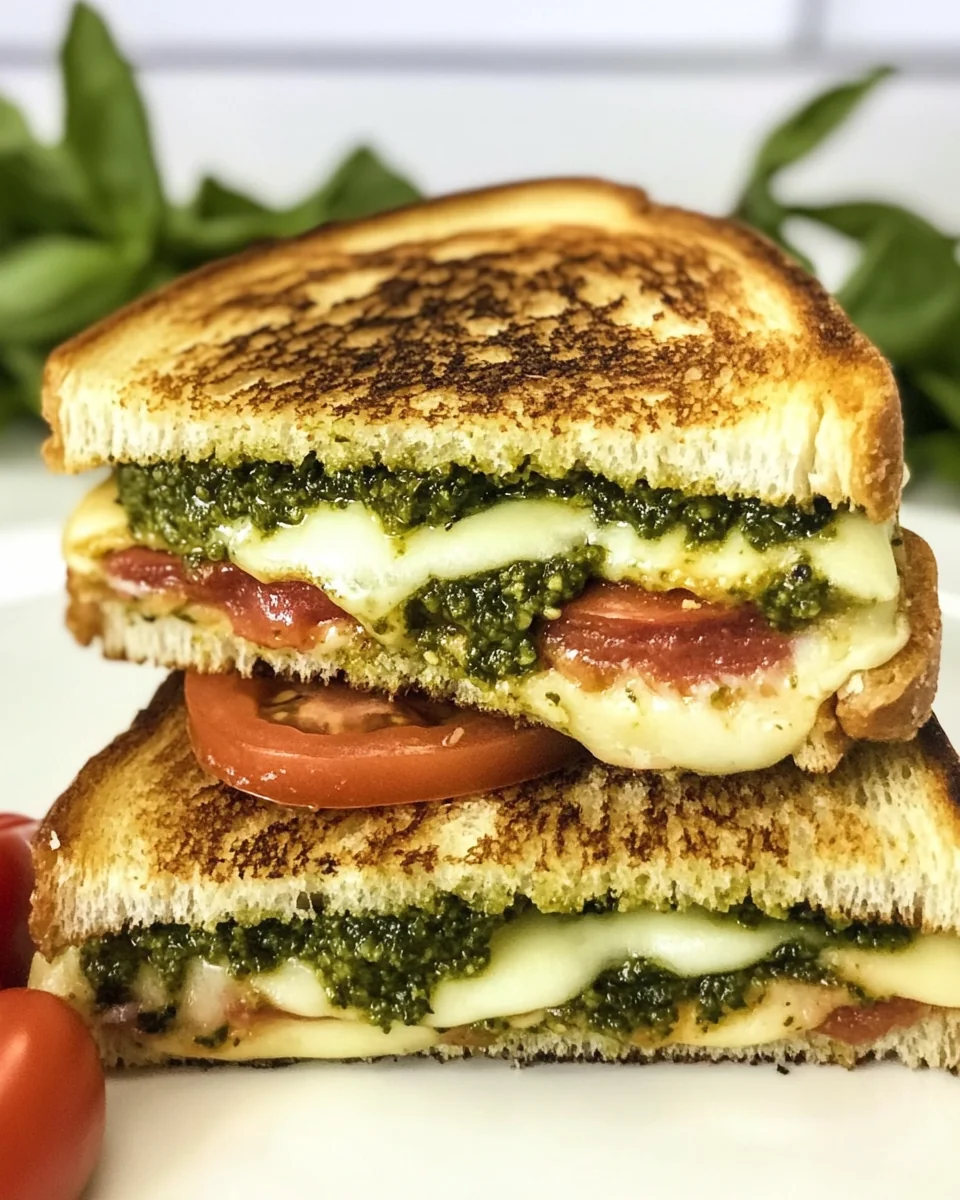 Simple Pesto Grilled Cheese Sandwich - additional image