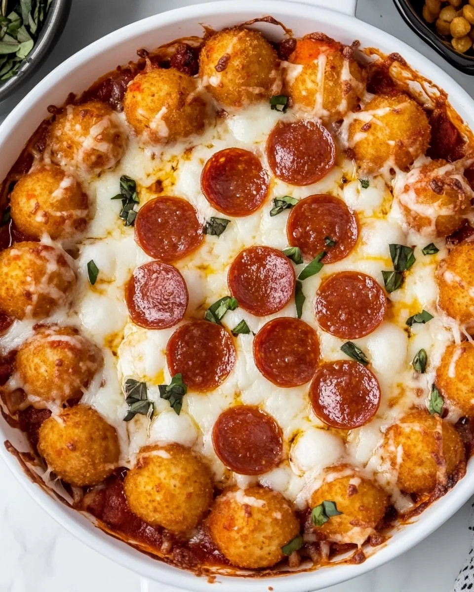 Delicious Homemade Pizza Tot Casserole