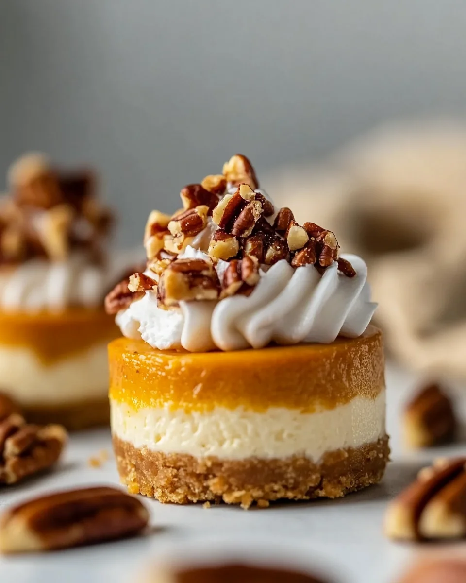 Delicious Pumpkin Pecan Mini Cheesecakes - additional image