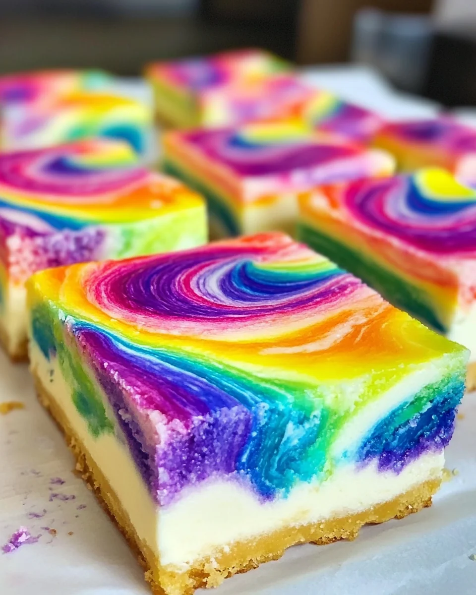 Rainbow Cheesecake Swirl Bars: A Colorful Homemade Delight - additional image