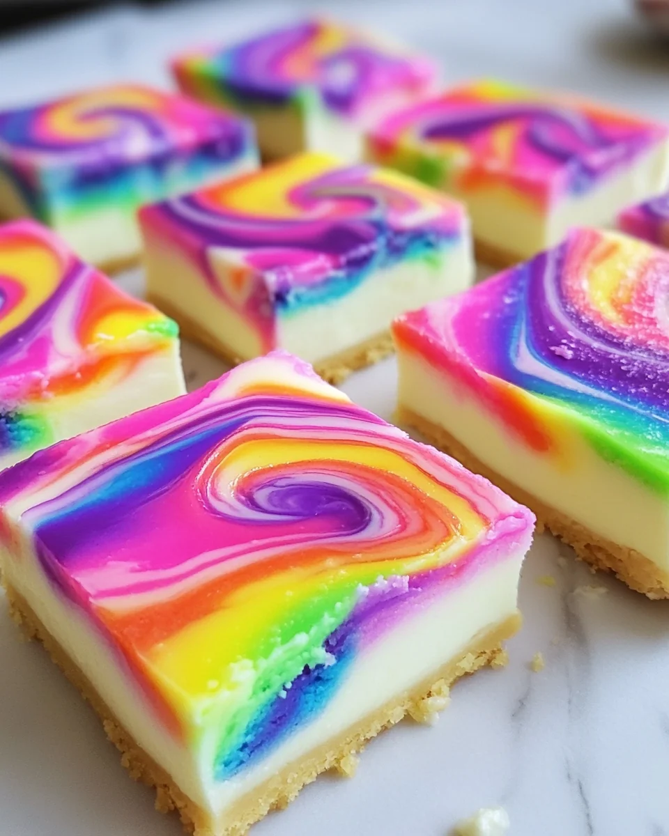 Rainbow Cheesecake Swirl Bars: A Colorful Homemade Delight - additional image