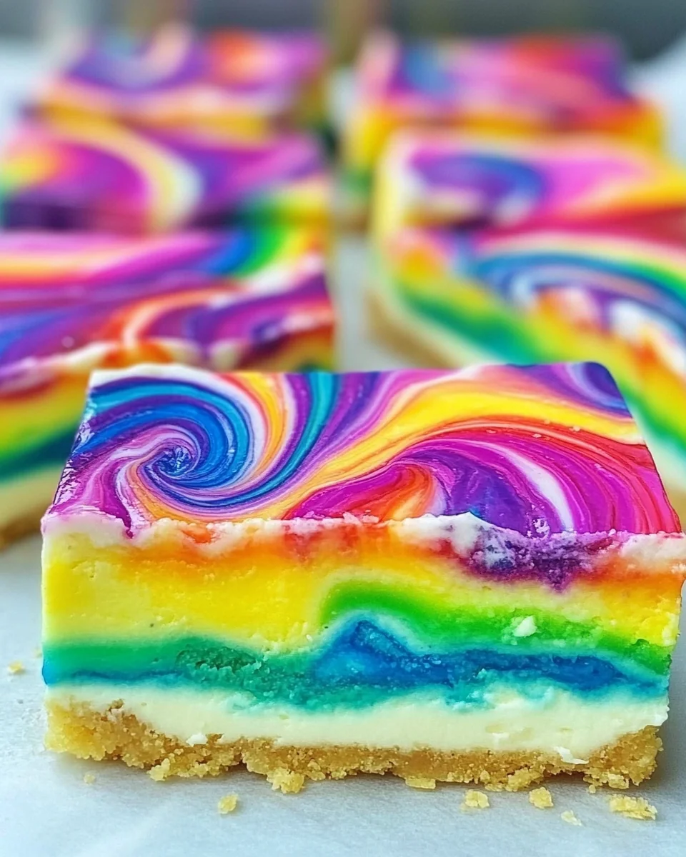 Rainbow Cheesecake Swirl Bars: A Colorful Homemade Delight - additional image