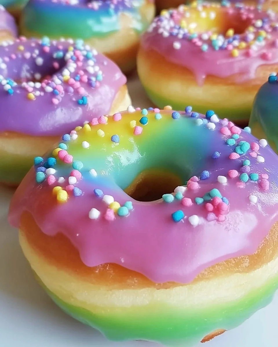 Colorful Homemade Doughnuts