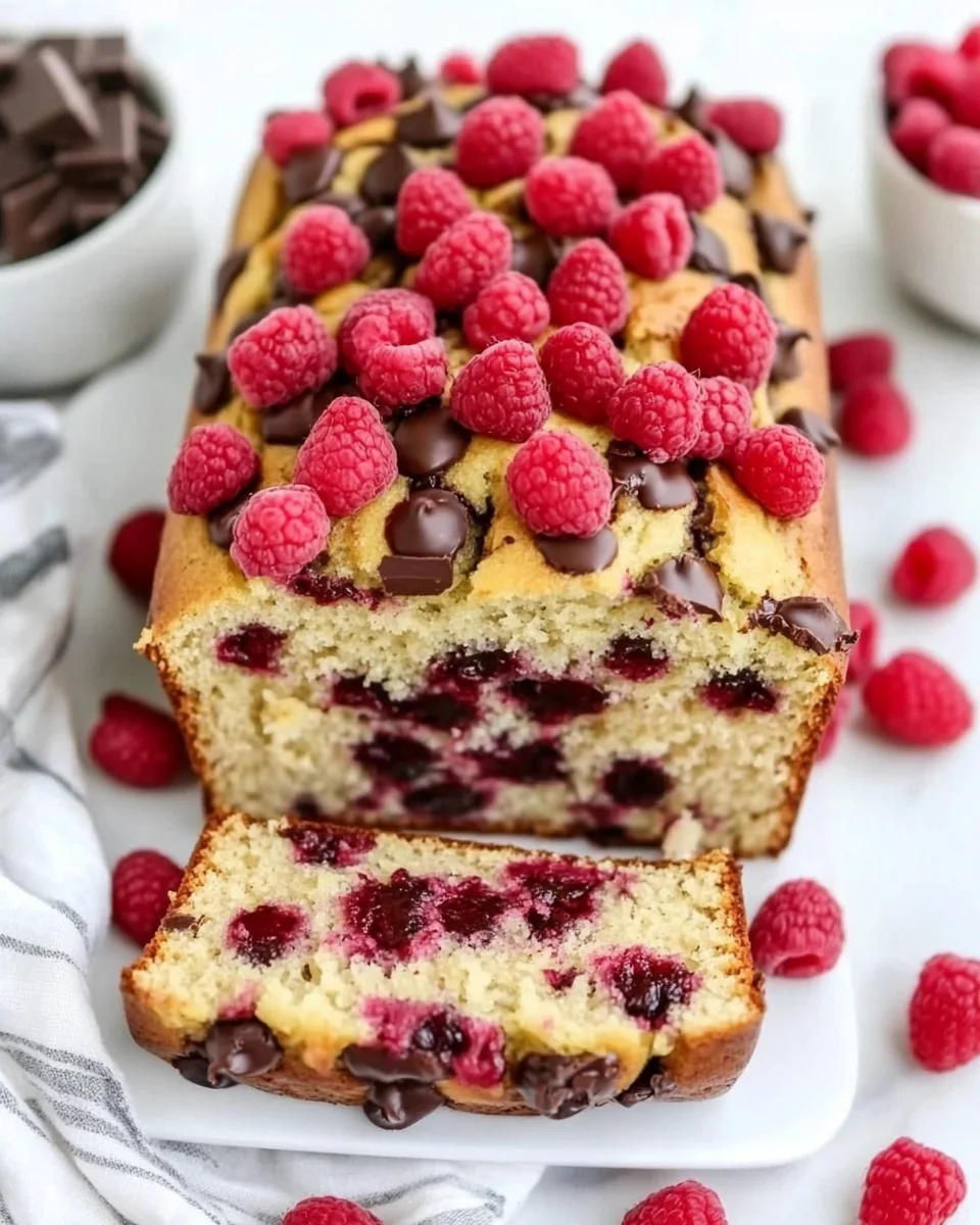 Homemade Raspberry Dark Chocolate Banana Bread - additional image
