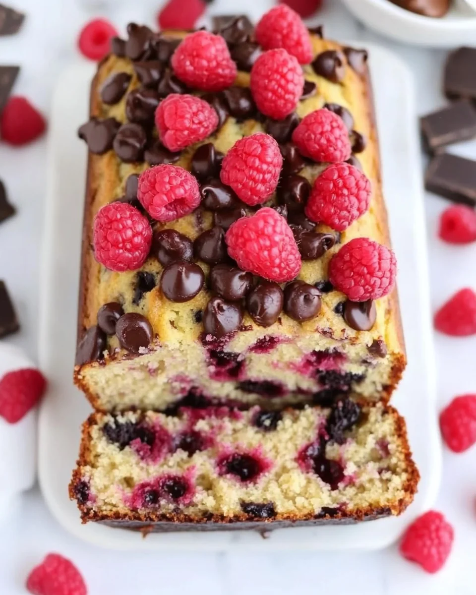 Homemade Raspberry Dark Chocolate Banana Bread - additional image