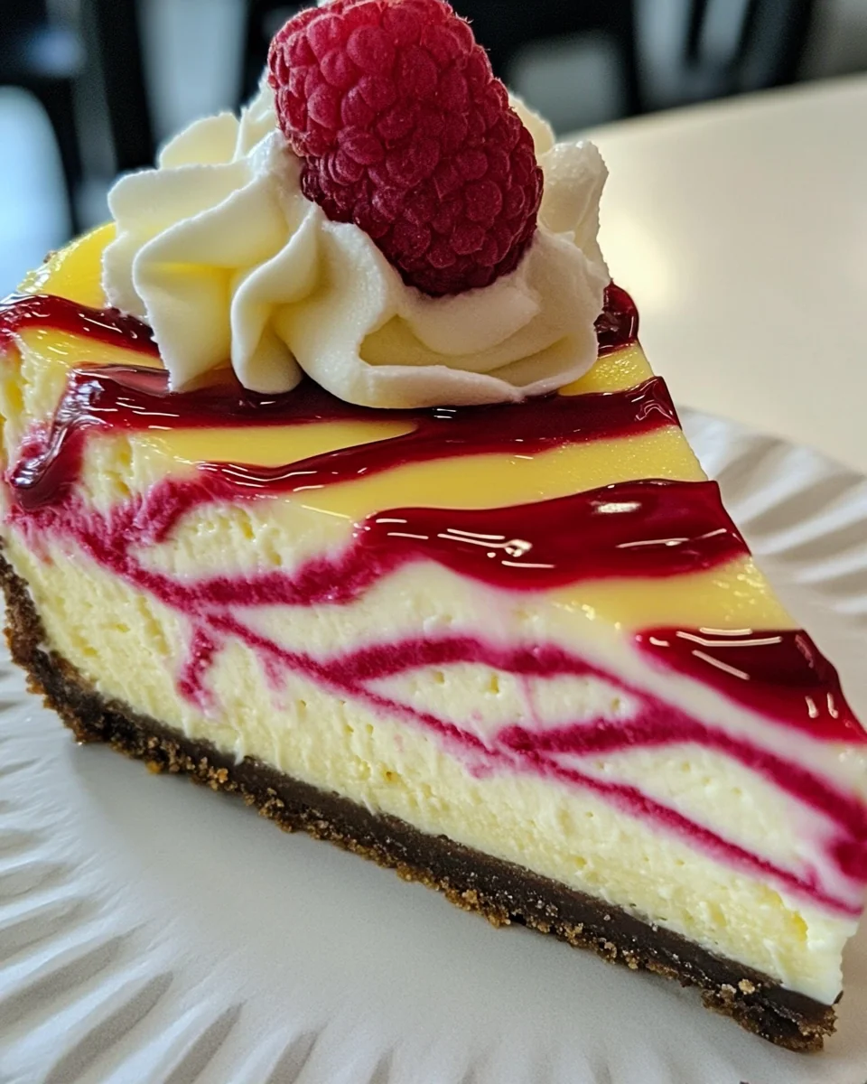 Homemade Raspberry Lemon White Chocolate Cheesecake - additional image