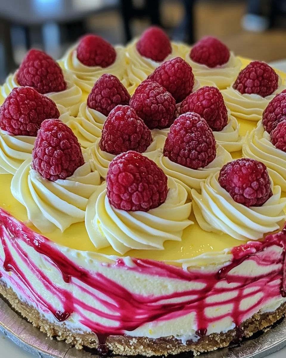 Homemade Raspberry Lemon White Chocolate Cheesecake - additional image