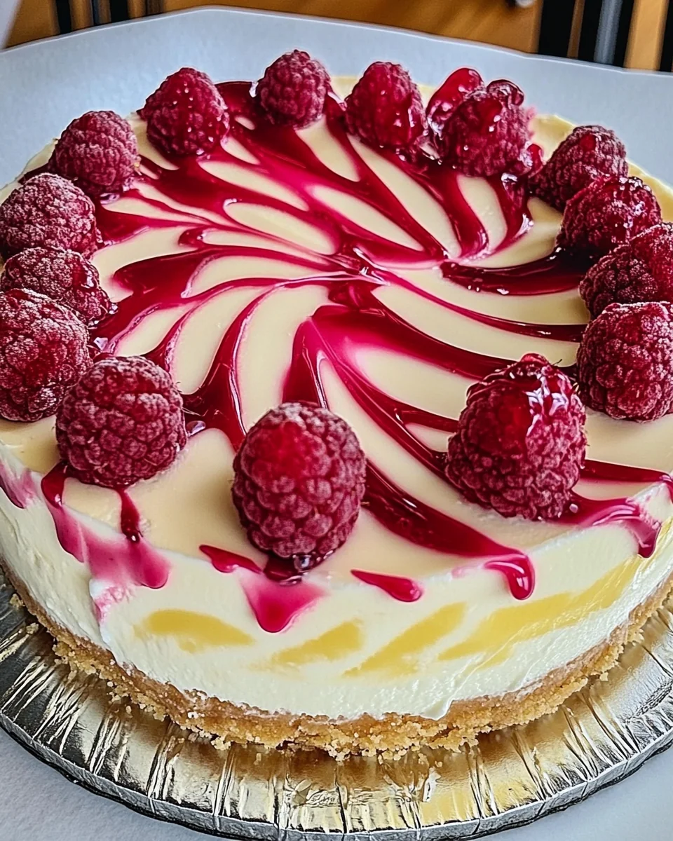 Homemade Raspberry Lemon White Chocolate Cheesecake - additional image