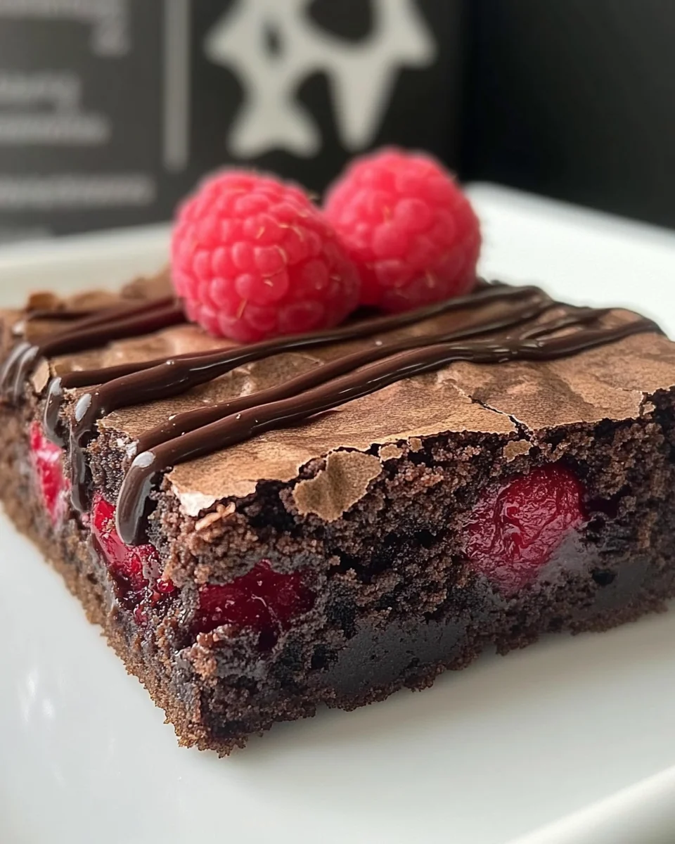 Decadent Raspberry Swirl Brownies Made From Scratch - additional image