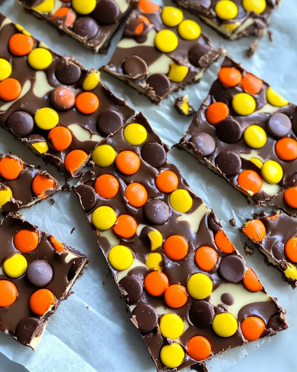Simple Peanut Butter Bark with Reese's Pieces - additional image