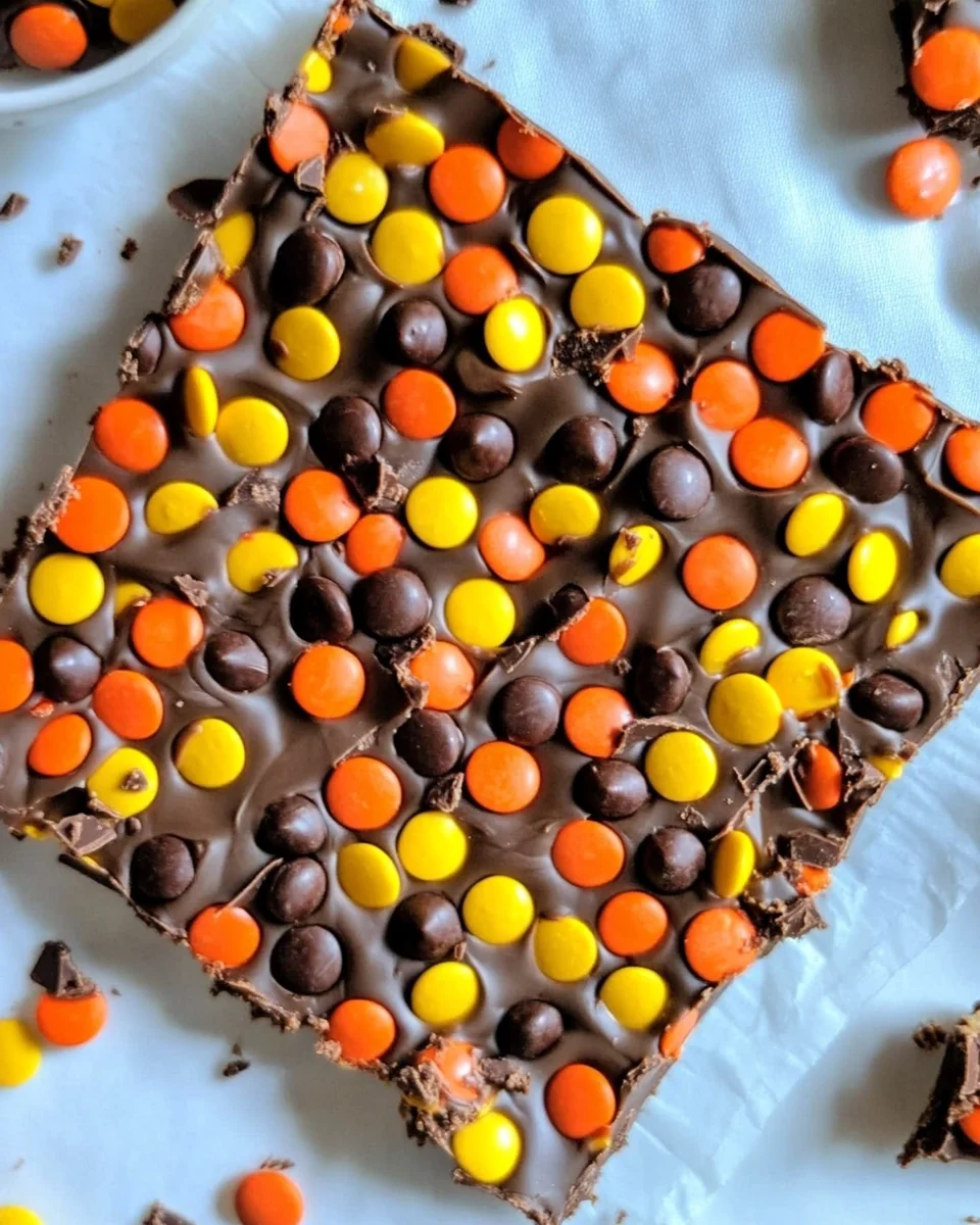 Simple Peanut Butter Bark with Reese's Pieces - additional image