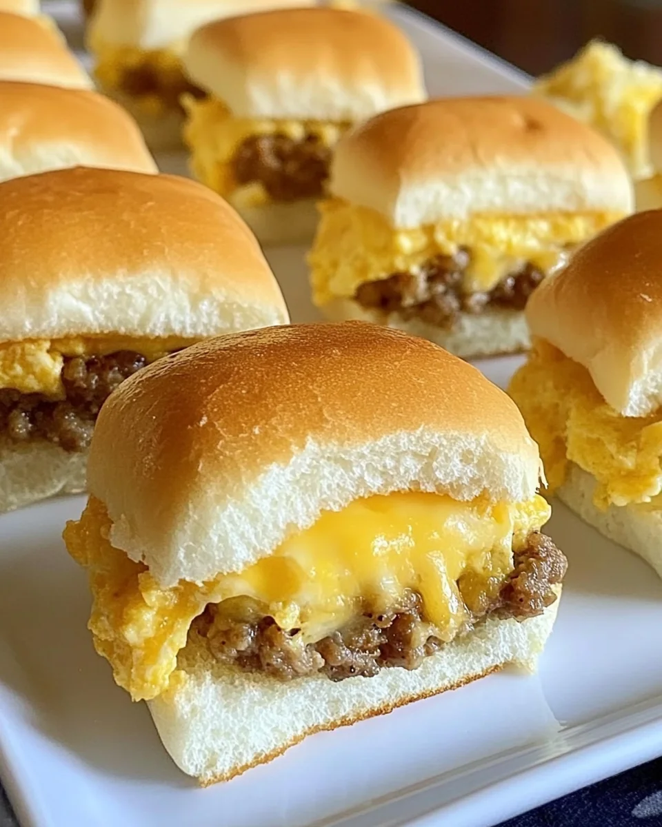 Savory Homemade Sausage Egg and Cheese Breakfast Sliders - additional image
