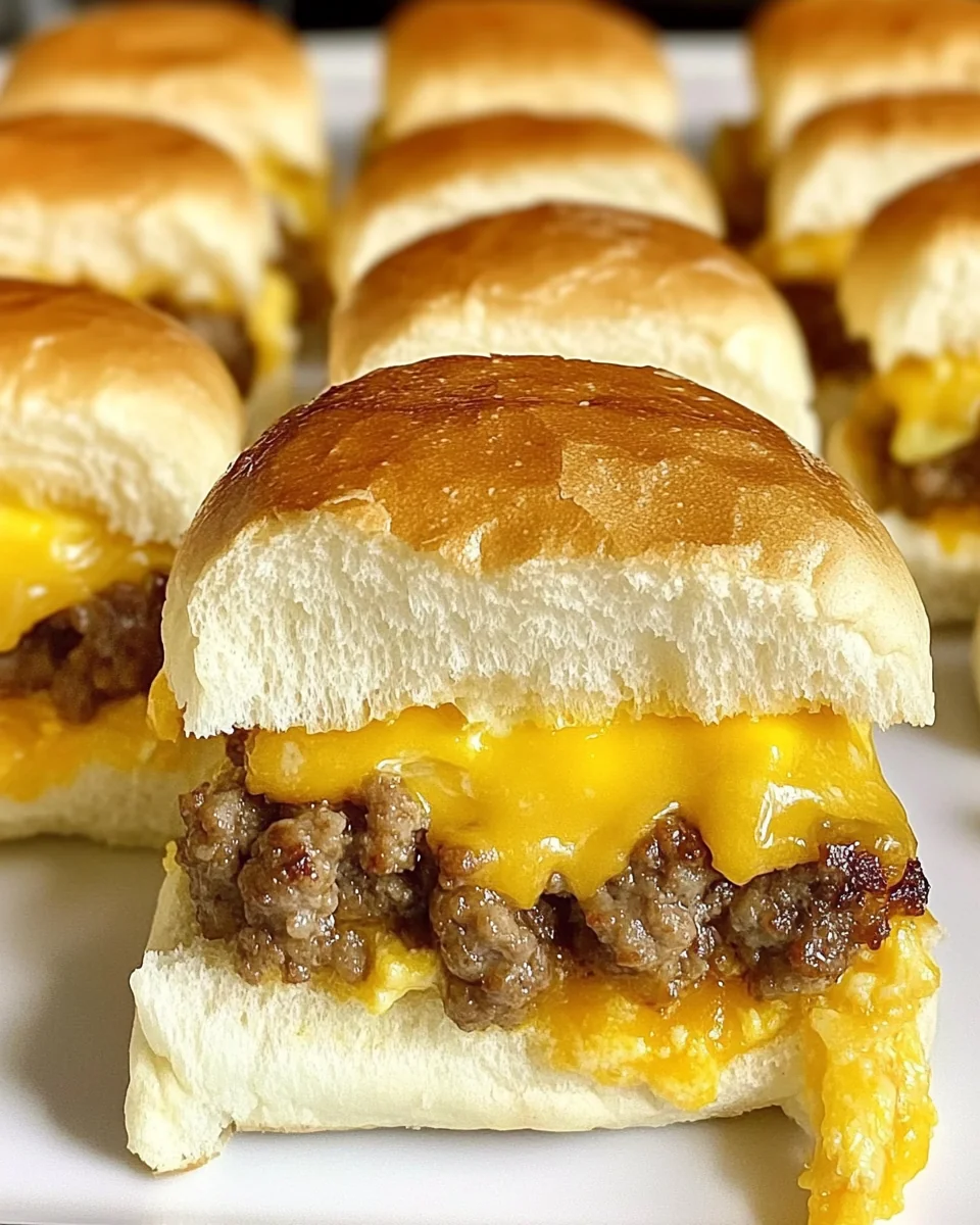 Savory Homemade Sausage Egg and Cheese Breakfast Sliders - additional image