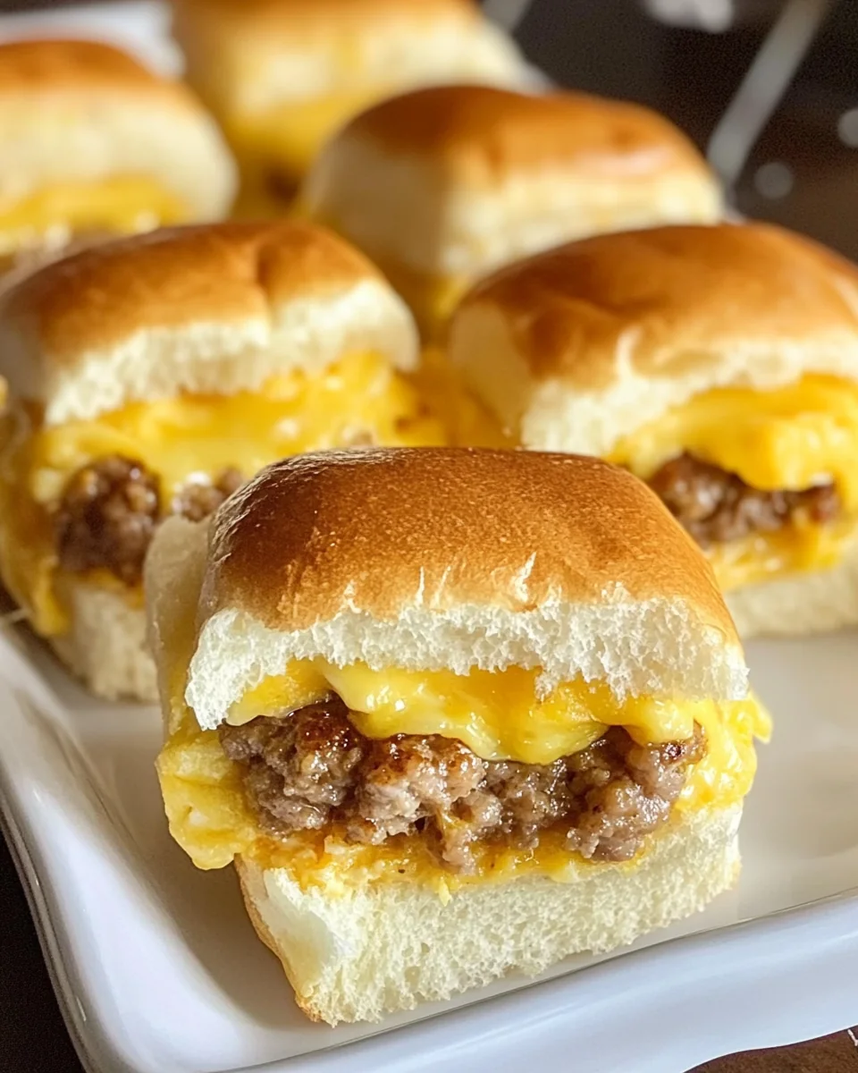 Savory Homemade Sausage Egg and Cheese Breakfast Sliders - additional image