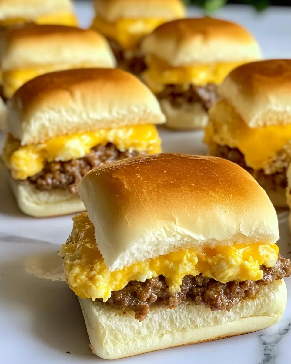 Savory Homemade Sausage Egg and Cheese Breakfast Sliders