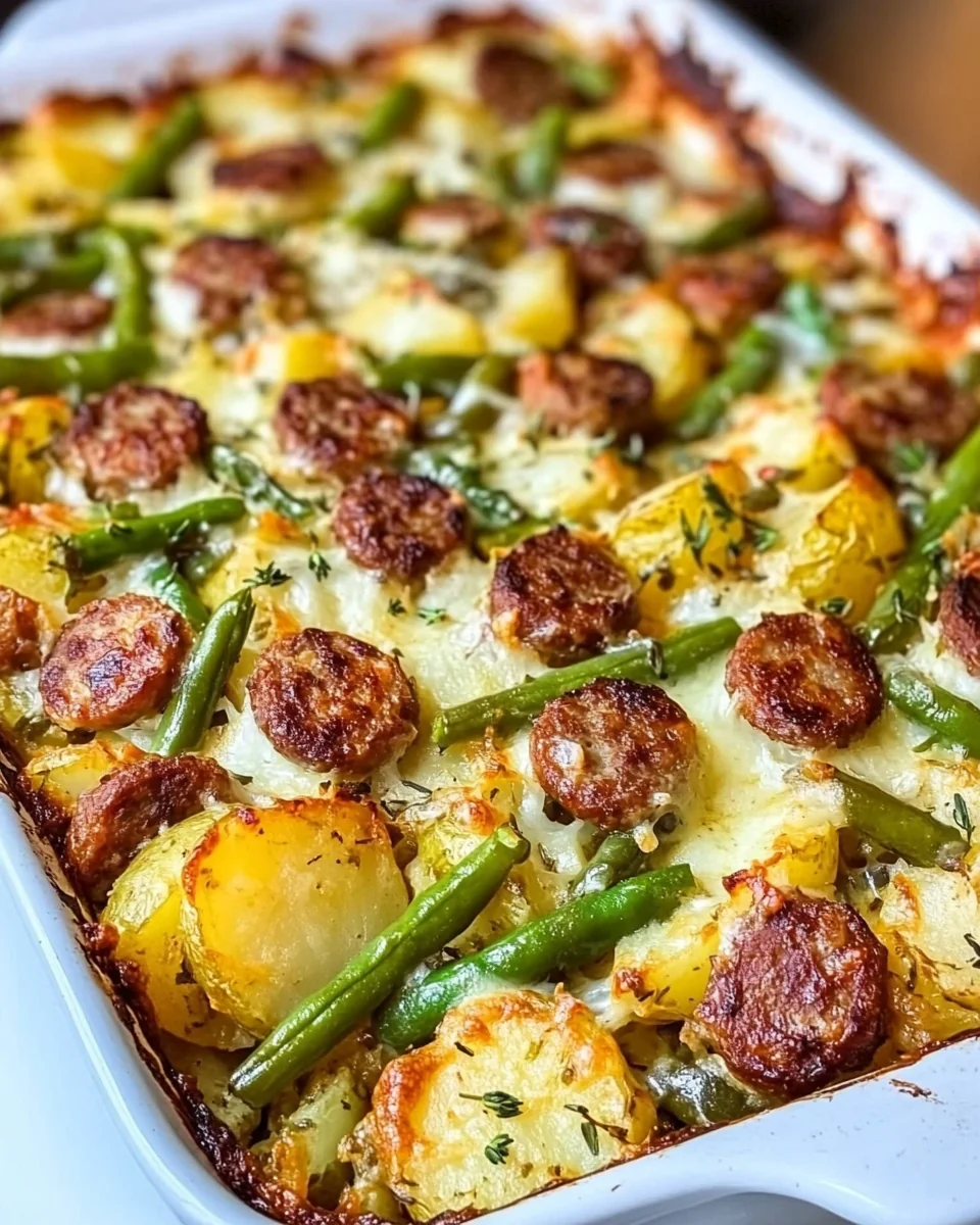 Simple Sausage Green Bean Potato Casserole - additional image