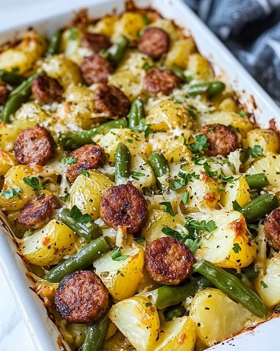 Simple Sausage Green Bean Potato Casserole - additional image