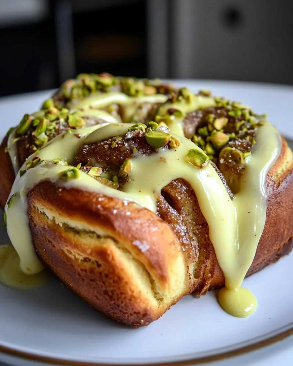 Small Batch Homemade Pistachio Cream Cinnamon Rolls
