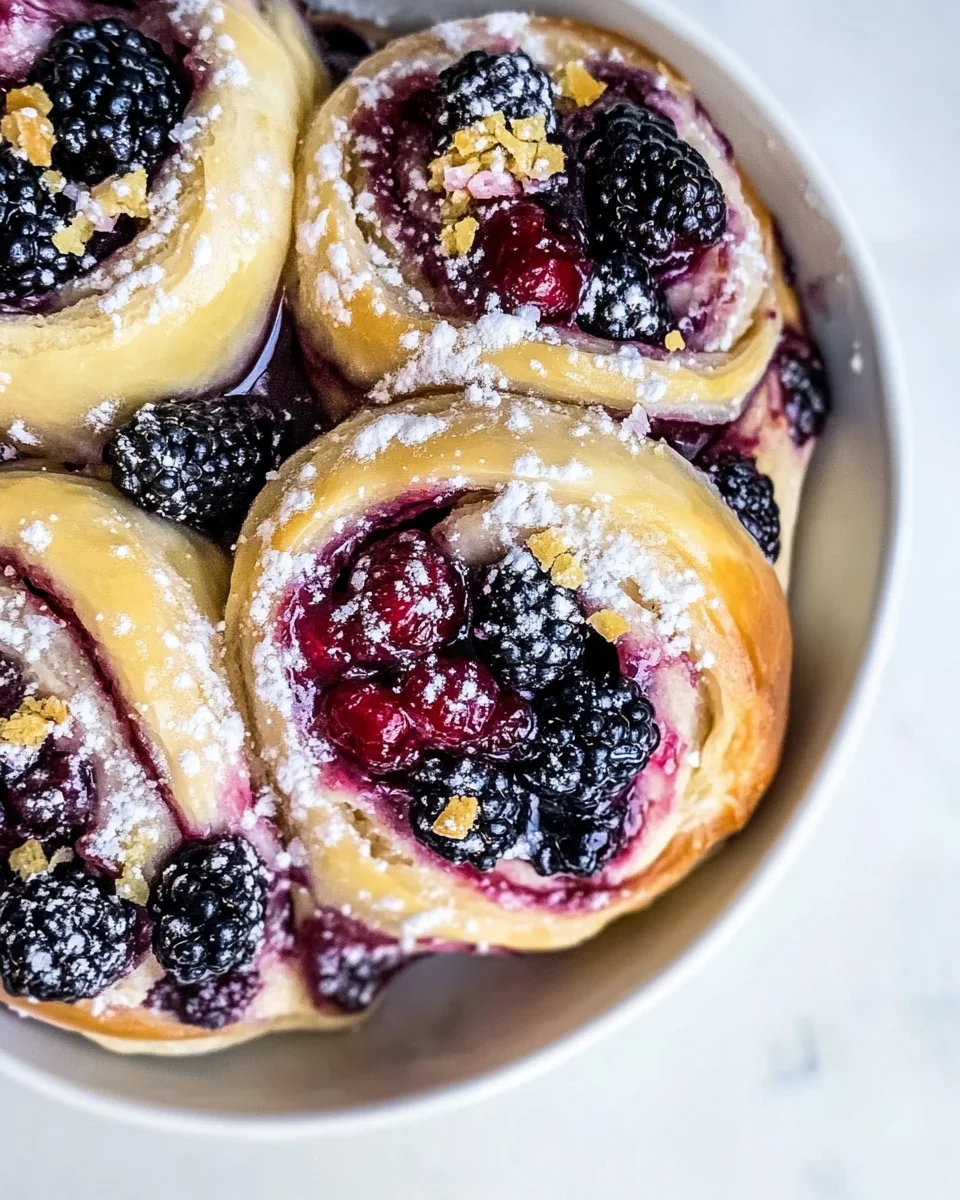 Soft Gooey Blackberry Raspberry Sweet Rolls Recipe - additional image