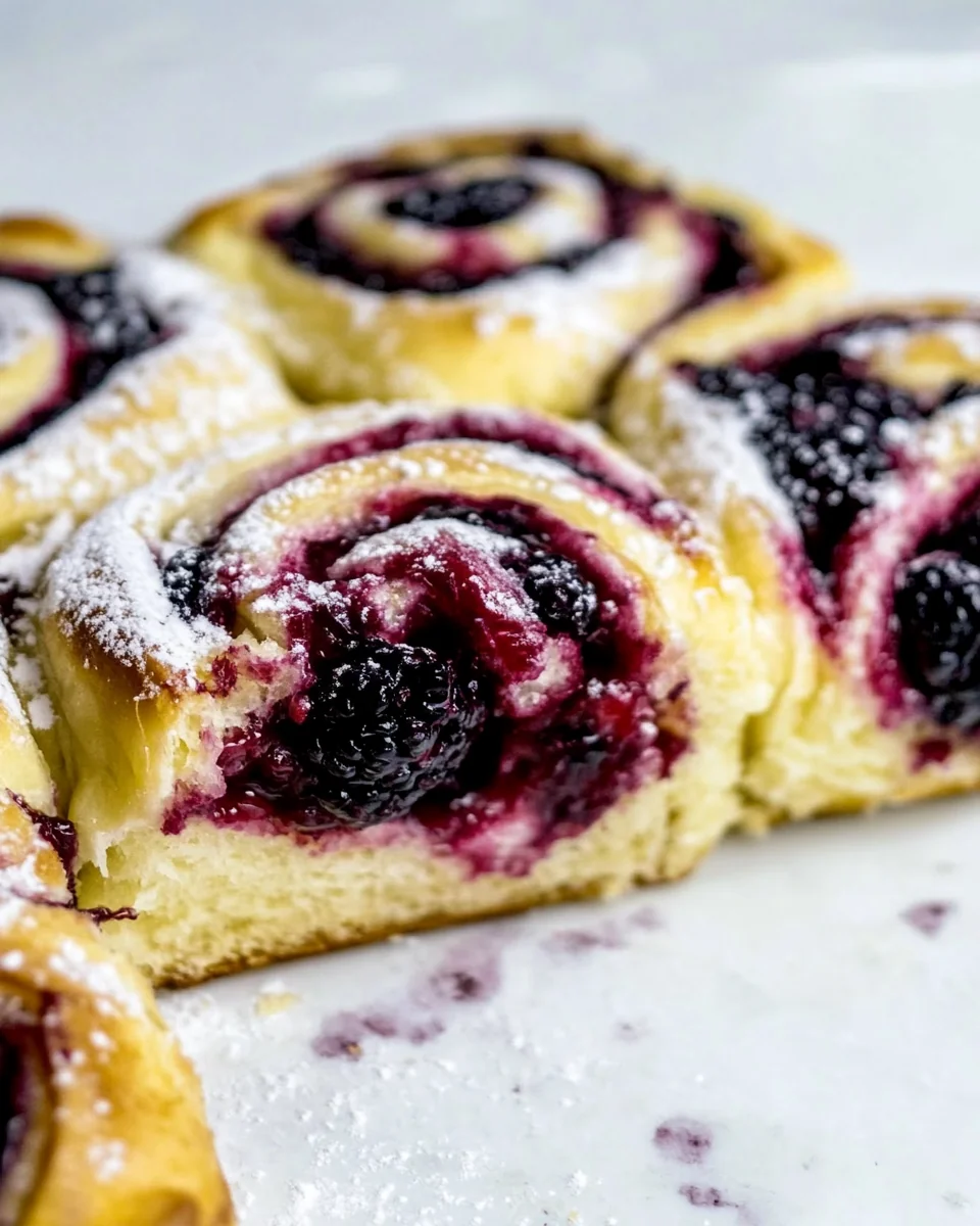 Soft Gooey Blackberry Raspberry Sweet Rolls Recipe - additional image