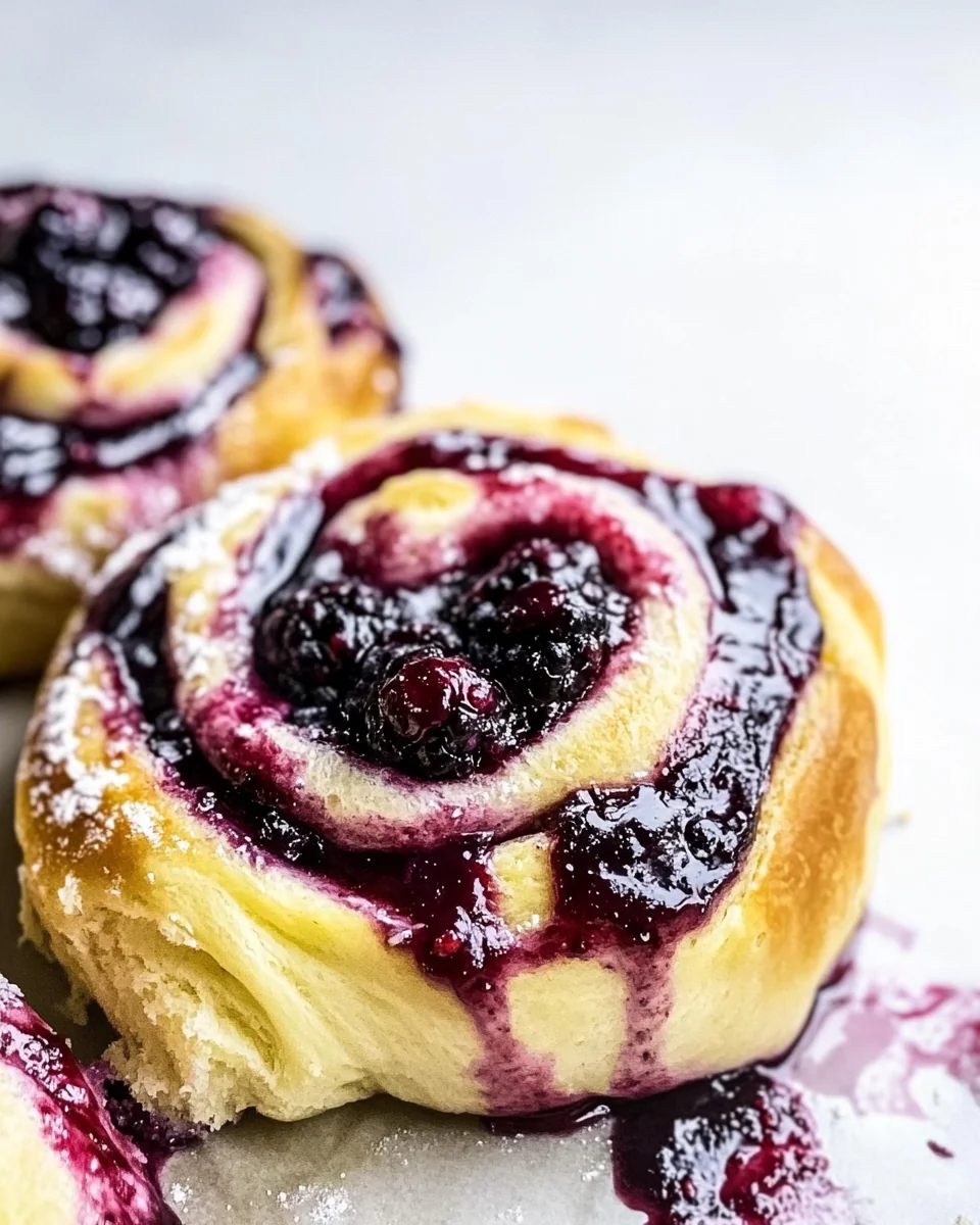Soft Gooey Blackberry Raspberry Sweet Rolls Recipe - additional image