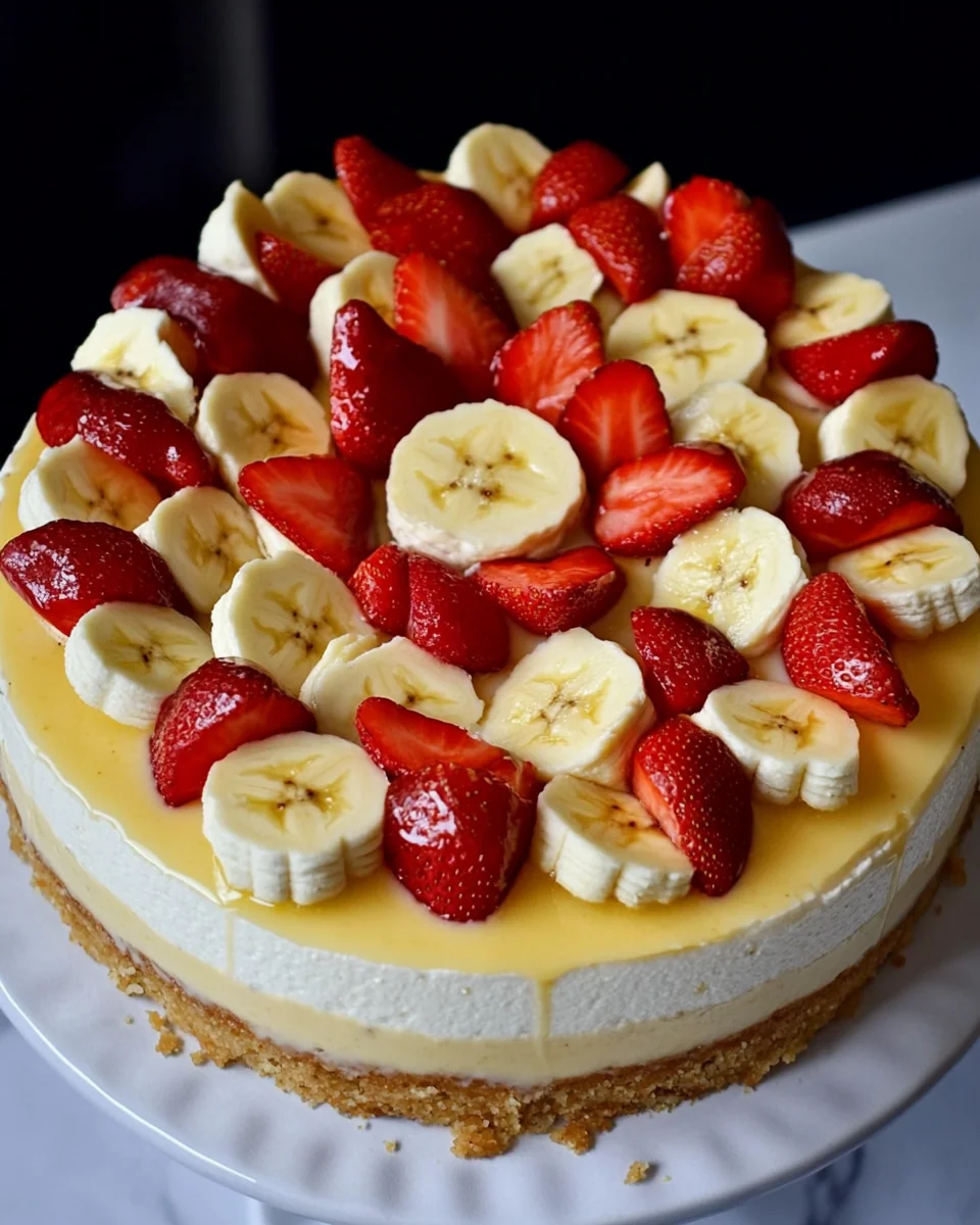 Homemade Strawberry Banana Pudding Cheesecake Delight - additional image