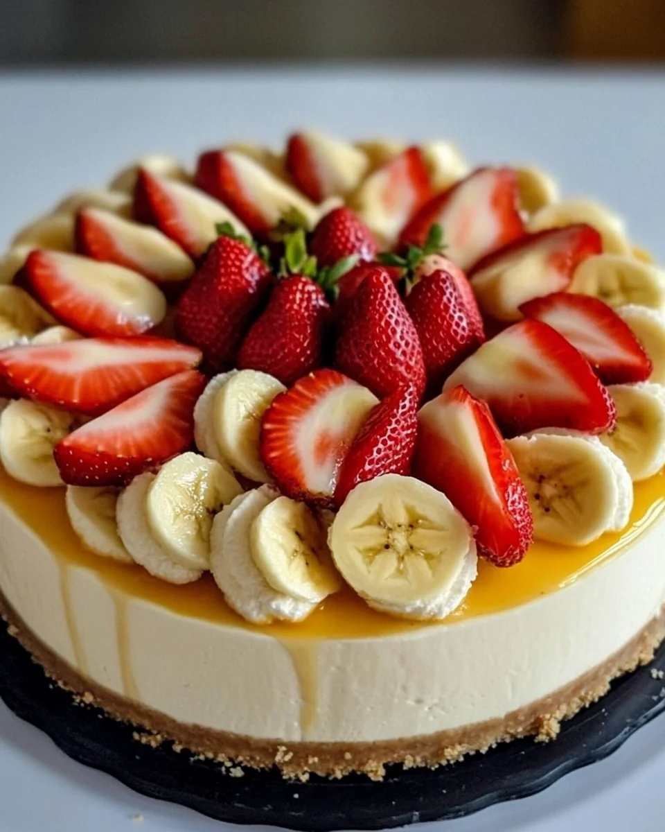 Homemade Strawberry Banana Pudding Cheesecake Delight - additional image