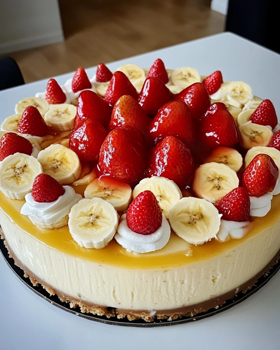 Homemade Strawberry Banana Pudding Cheesecake Delight - additional image