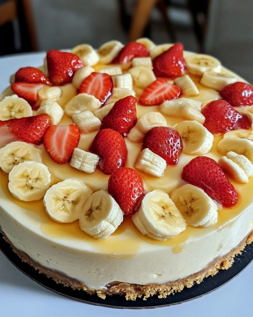 Homemade Strawberry Banana Pudding Cheesecake Delight