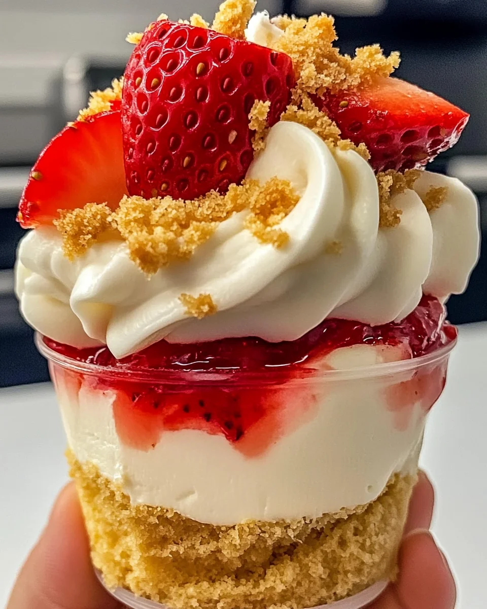 Fresh Strawberry Cheesecake Cups