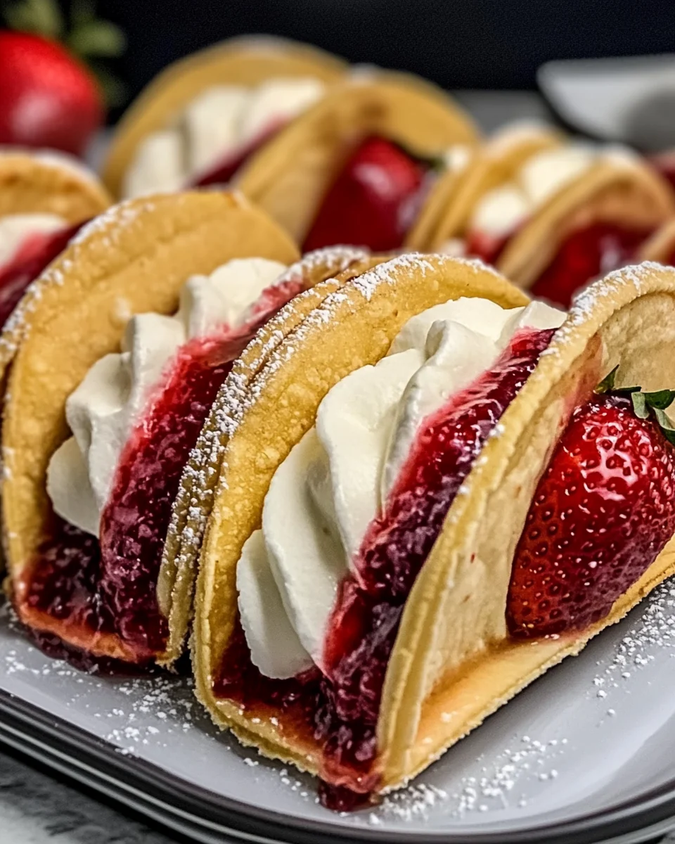 Homemade Strawberry Cheesecake Dessert Tacos - additional image