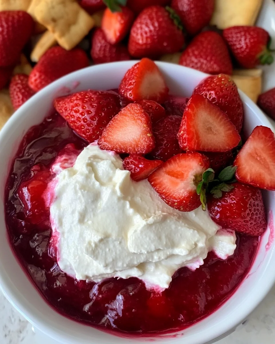 Fresh Strawberry Cheesecake Dip - additional image