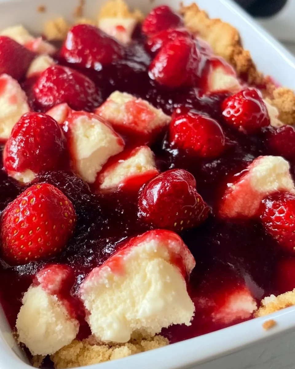 Simple Strawberry Cheesecake Dump Cake Recipe - additional image