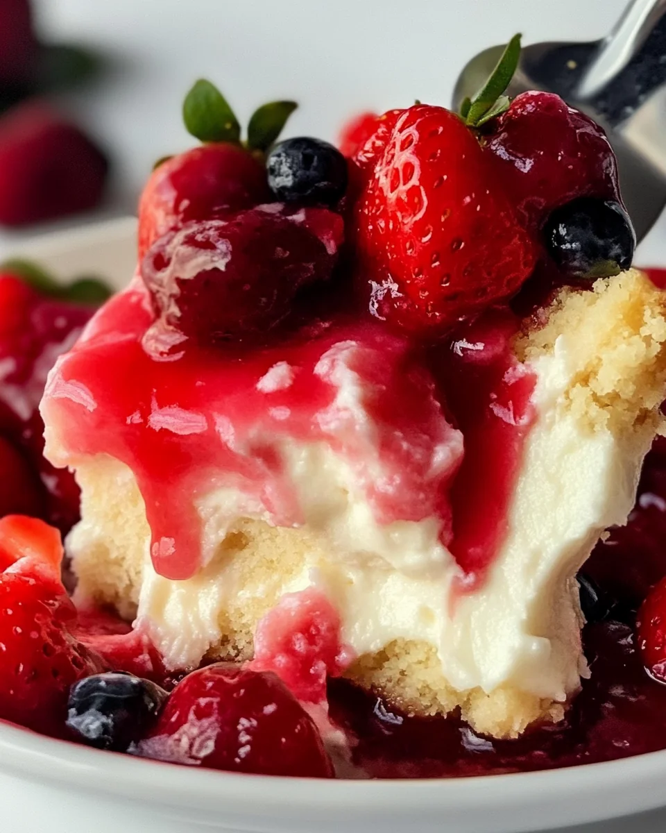 Simple Strawberry Cheesecake Dump Cake Recipe