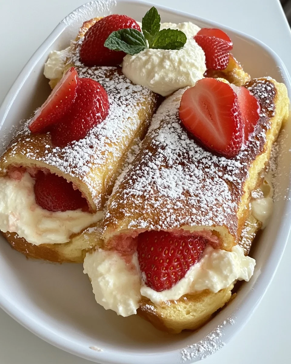 Delicious Strawberry Cream Cheese Stuffed French Toast - additional image