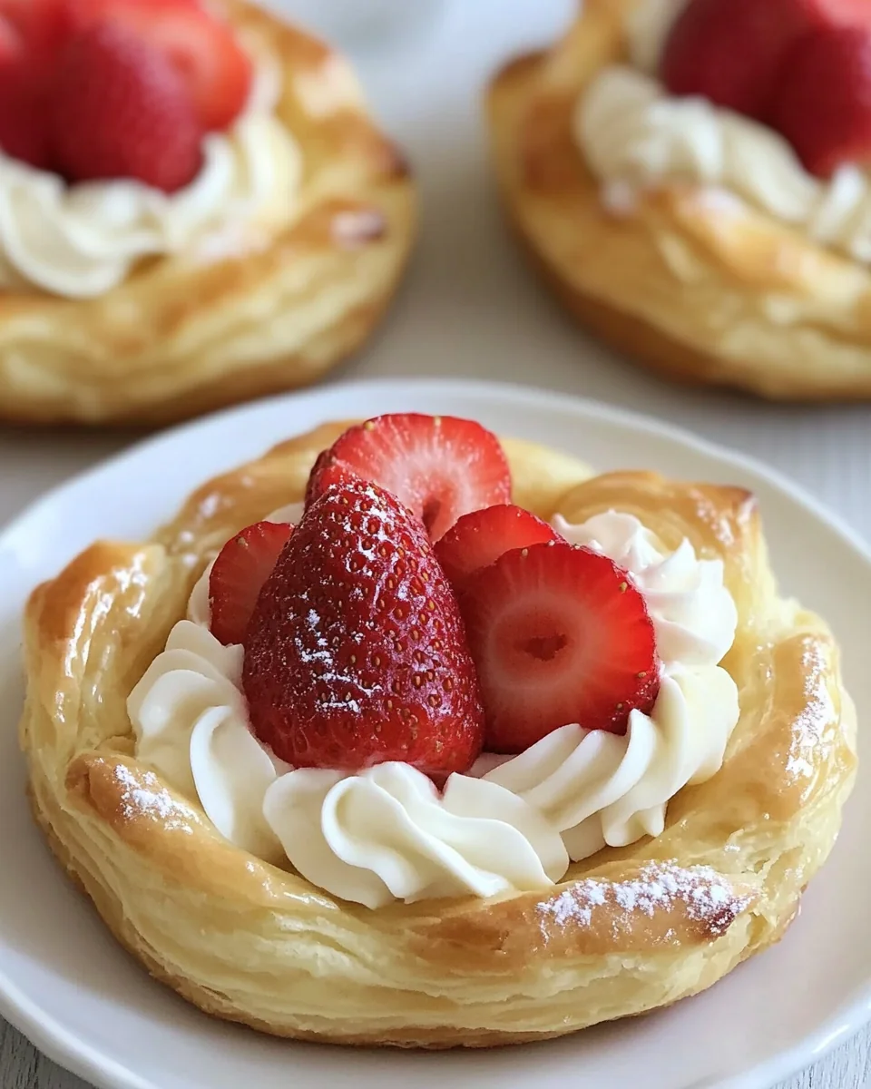 Delicious Strawberry Cream Danish Made From Scratch - additional image