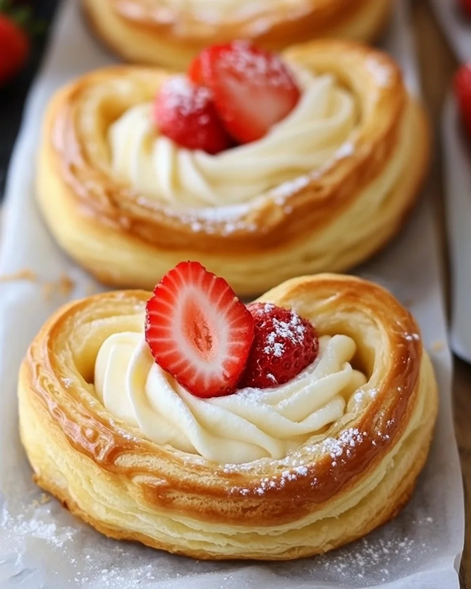 Delicious Strawberry Cream Danish Made From Scratch - additional image