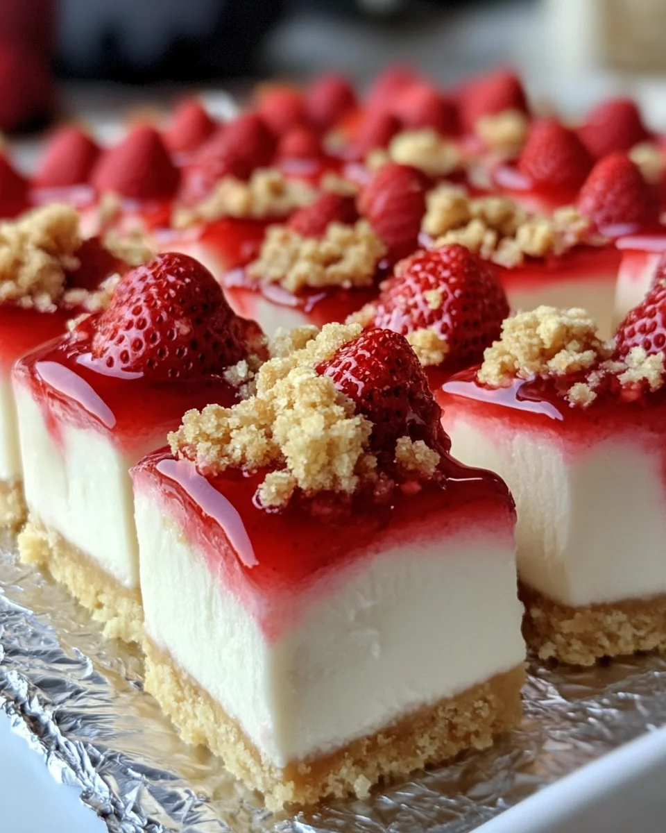 Delicious Strawberry Crunch Cheesecake Bites