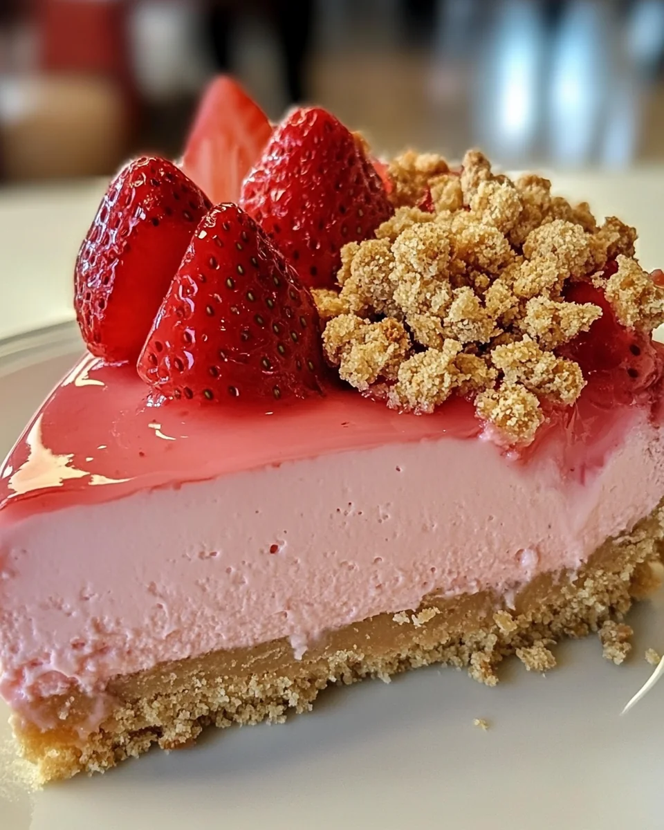 Fresh Strawberry Crunch Cheesecake Delight