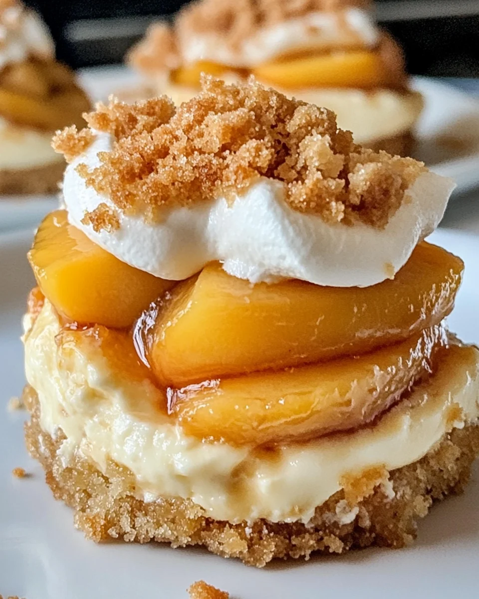 Delicious Mini Cheesecakes with Stuffed Peach Cobbler - additional image