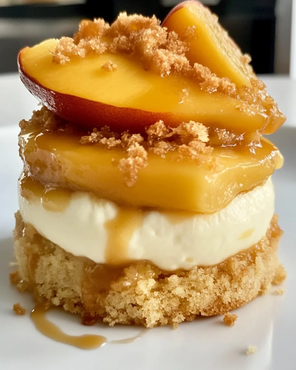 Delicious Mini Cheesecakes with Stuffed Peach Cobbler