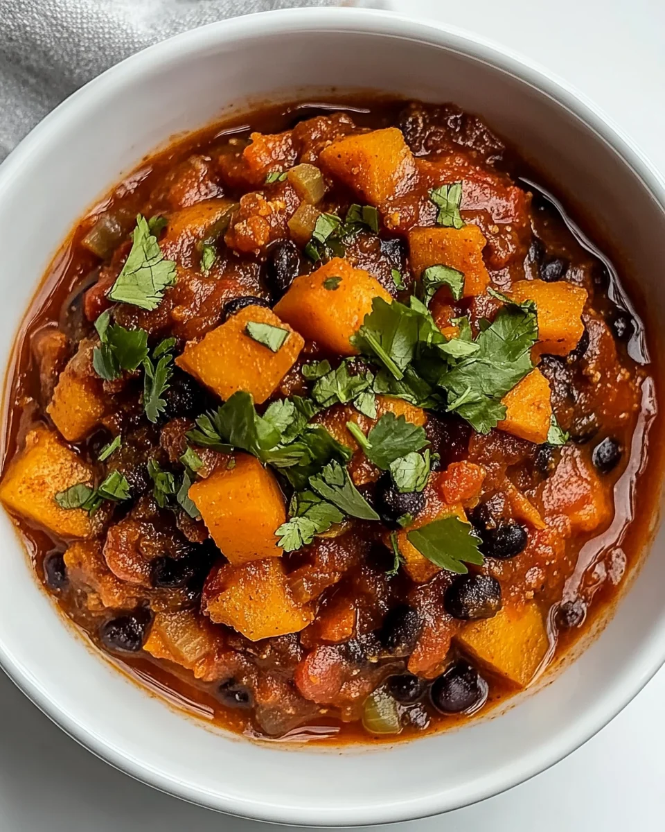 Savory Sweet Potato and Black Bean Chili Recipe - additional image