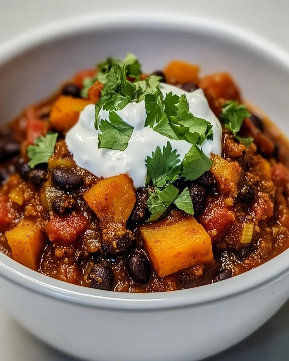 Savory Sweet Potato and Black Bean Chili Recipe - additional image