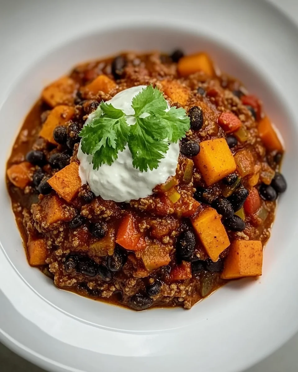 Savory Sweet Potato and Black Bean Chili Recipe