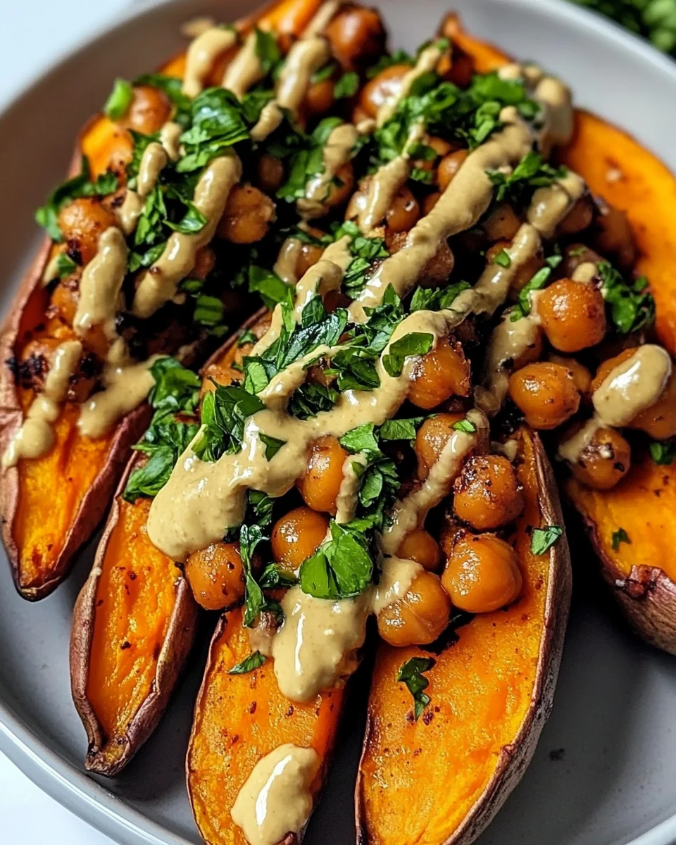 Sweet Potatoes with Creamy Tahini Butter Chickpeas - additional image