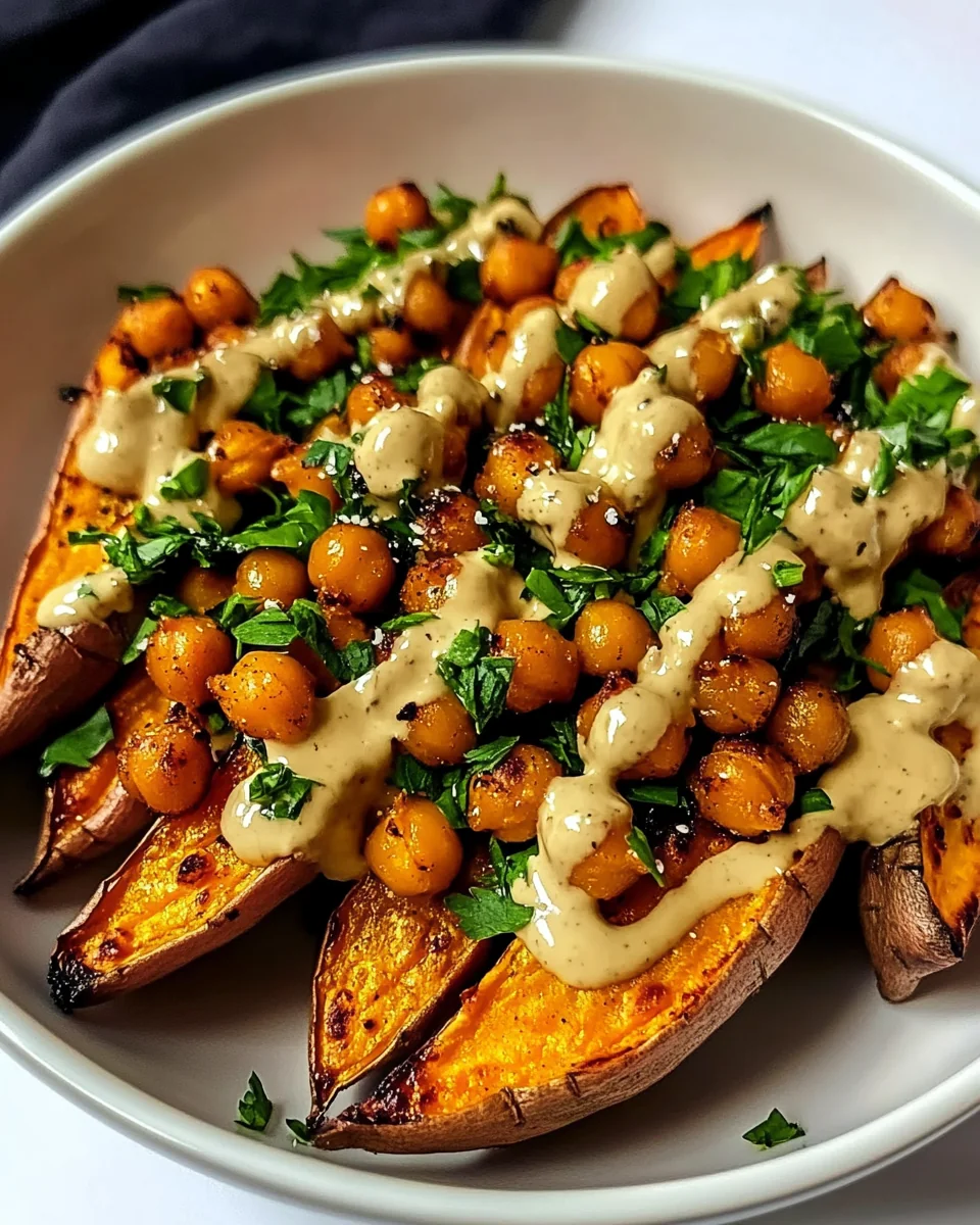 Sweet Potatoes with Creamy Tahini Butter Chickpeas - additional image